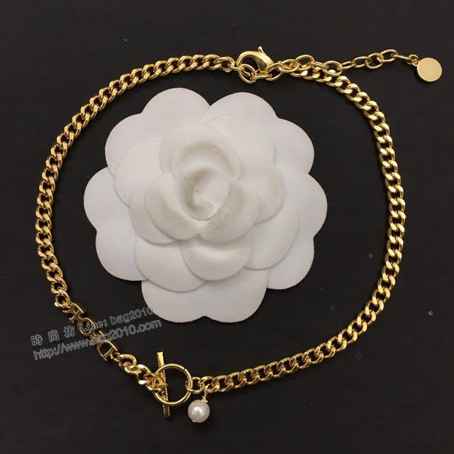 Dior飾品 迪奧經典熱銷爆款復古金色女項鏈  zgd1141